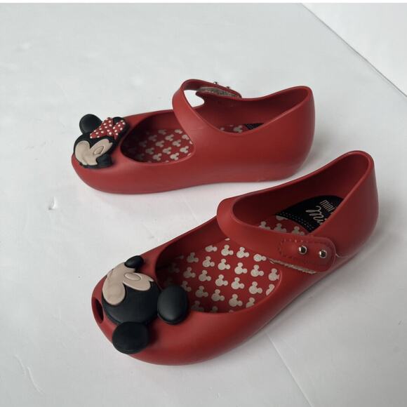 Mini Melissa Mickey + Minnie Ballet Flats Size 10 - Picture 3 of 11